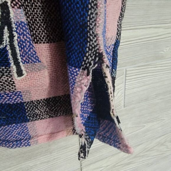 Vintage Stussy Drug Rug Poncho Woven Pullover SZ L Womens - Picture 3 of 8